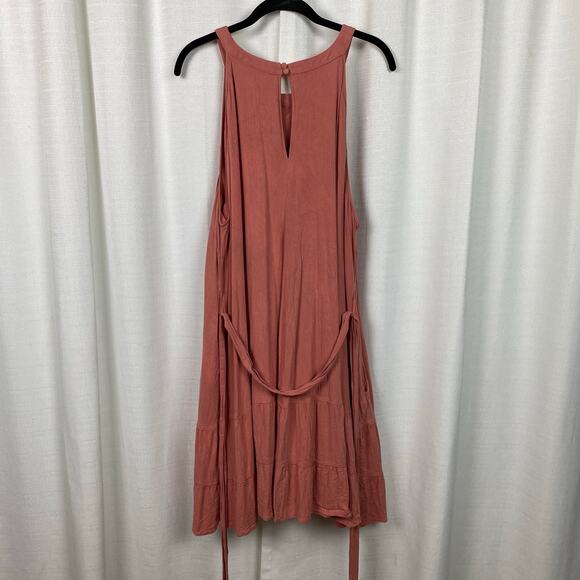 Torrid Beige Desert Sand Woven Tiered Mini Dress Sz.4 - Picture 11 of 16